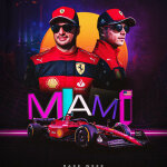Ferrari Miami Poster