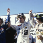 F1 - Βάθρο GP Λας Βέγκας 1981 (Alain Prost, Alan Jones, Bruno Giacomelli)