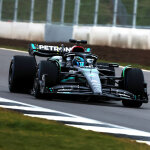 F1 - George Russell, Mercedes W14 shakedown, Silverstone 2023