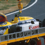 F1 - GP Ιαπωνίας 1987, H Williams του Nigel Mansell μετά το ατύχημά του στις δοκιμές