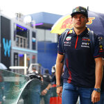 ZANDVOORT, NETHERLANDS - AUGUST 24: Max Verstappen of the Netherlands and Oracle Red Bull Racing walks in the Paddock during previews ahead of the F1 Grand Prix of The Netherlands at Circuit Zandvoort on August 24, 2023 in Zandvoort, Netherlands. (Photo by Mark Thompson/Getty Images)