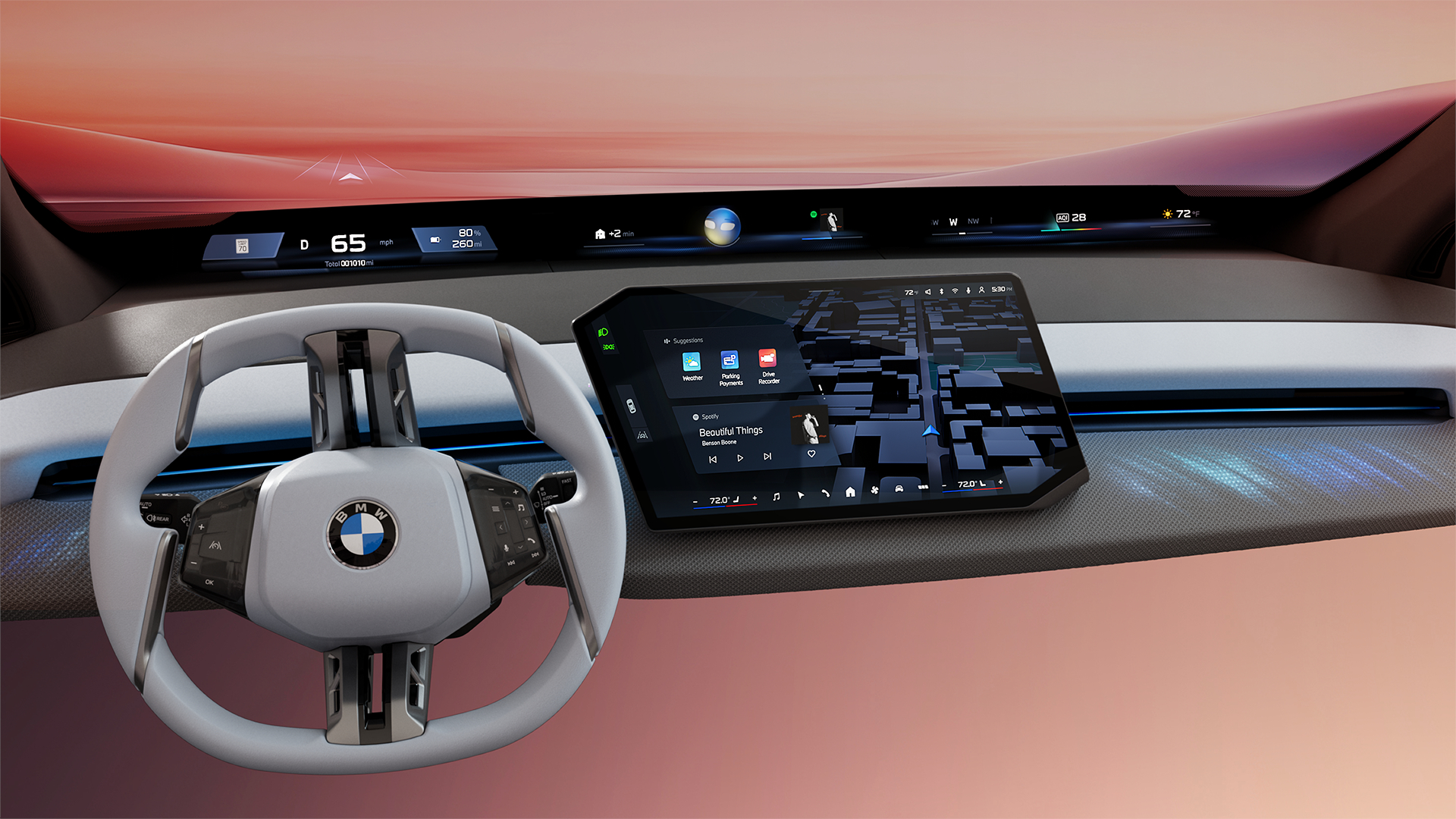 πανοραμικό πιλοτήριο iDrive της bmw ces