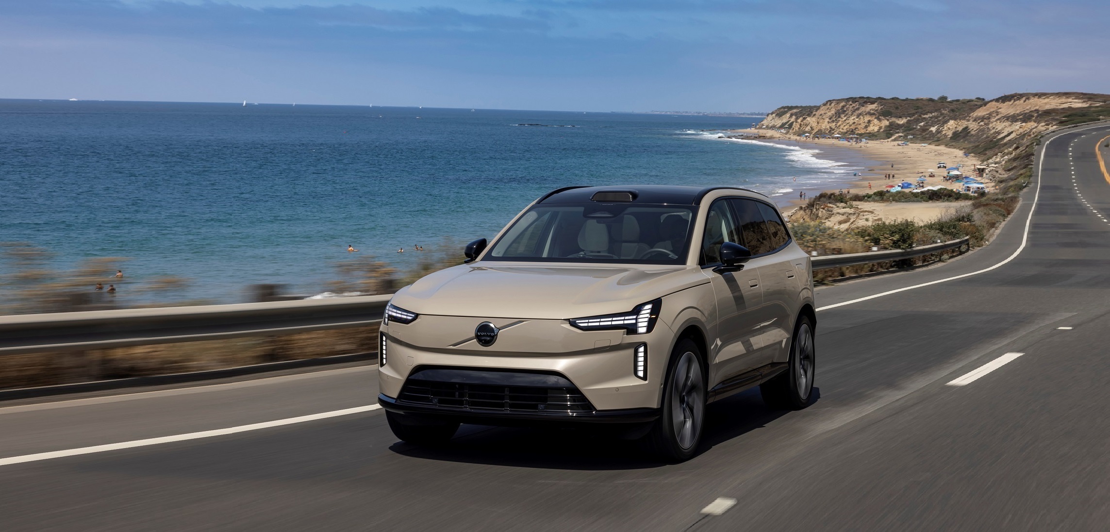 New Volvo EX90 on the road