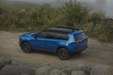 The 2026 Jeep® Cherokee Overland from an upper rear three quarter view