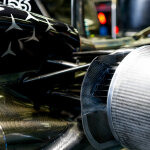 Mercedes AMG PETRONAS F1 Team debuts bio based carbon fibre composite material on rear wheel shields of W16 race car