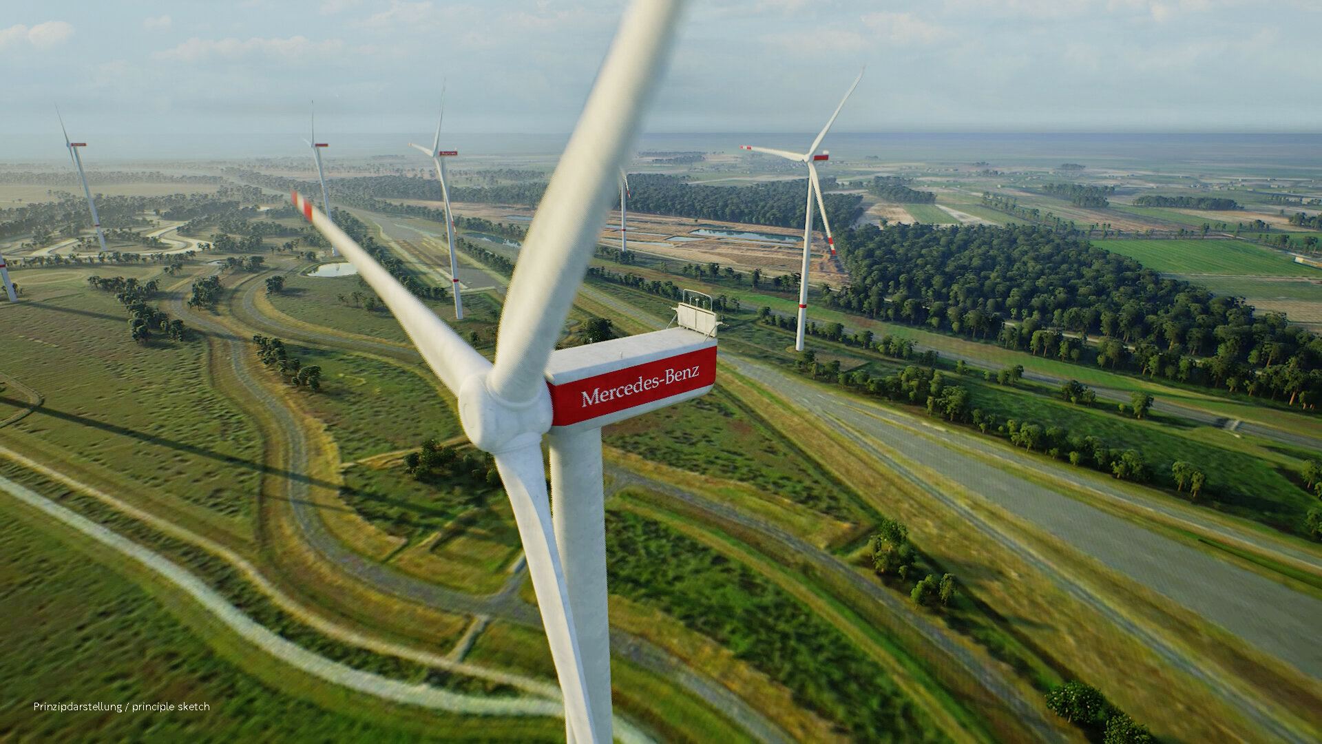Baustart von 140 MW Windpark auf Mercedes Benz Testgelände in Papenburg Construction of 140 MW wind farm at Mercedes Benz test track in Papenburg starts