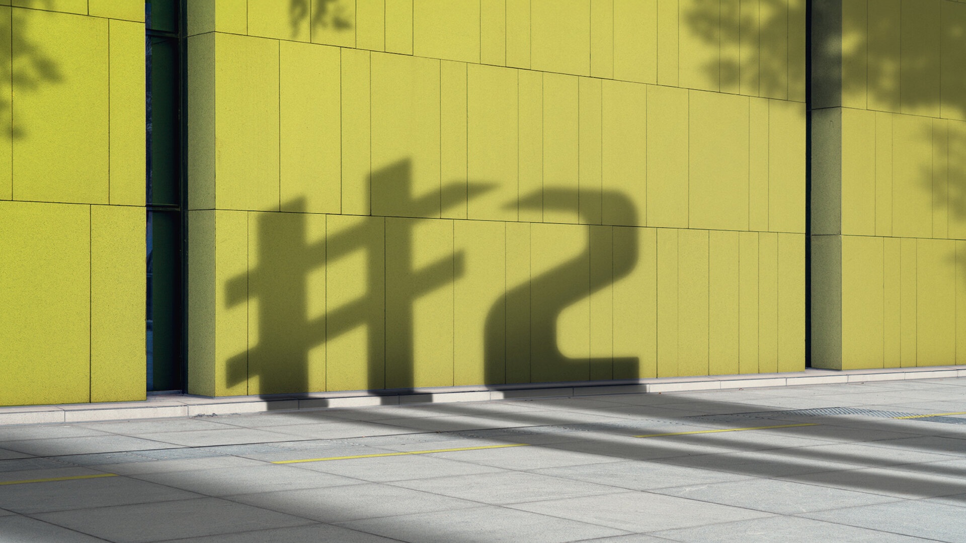 Parking lot outside an office building