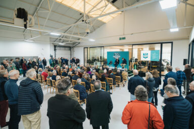 Standing room only at the Aston Martin Works 70th anniversary event