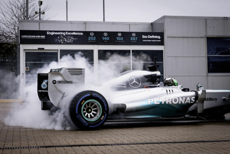 F1 Mercedes celebrates turbo hybrid V6 era (1)