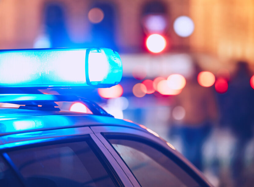 police car on the street 2026 01 08 01 36 07 utc