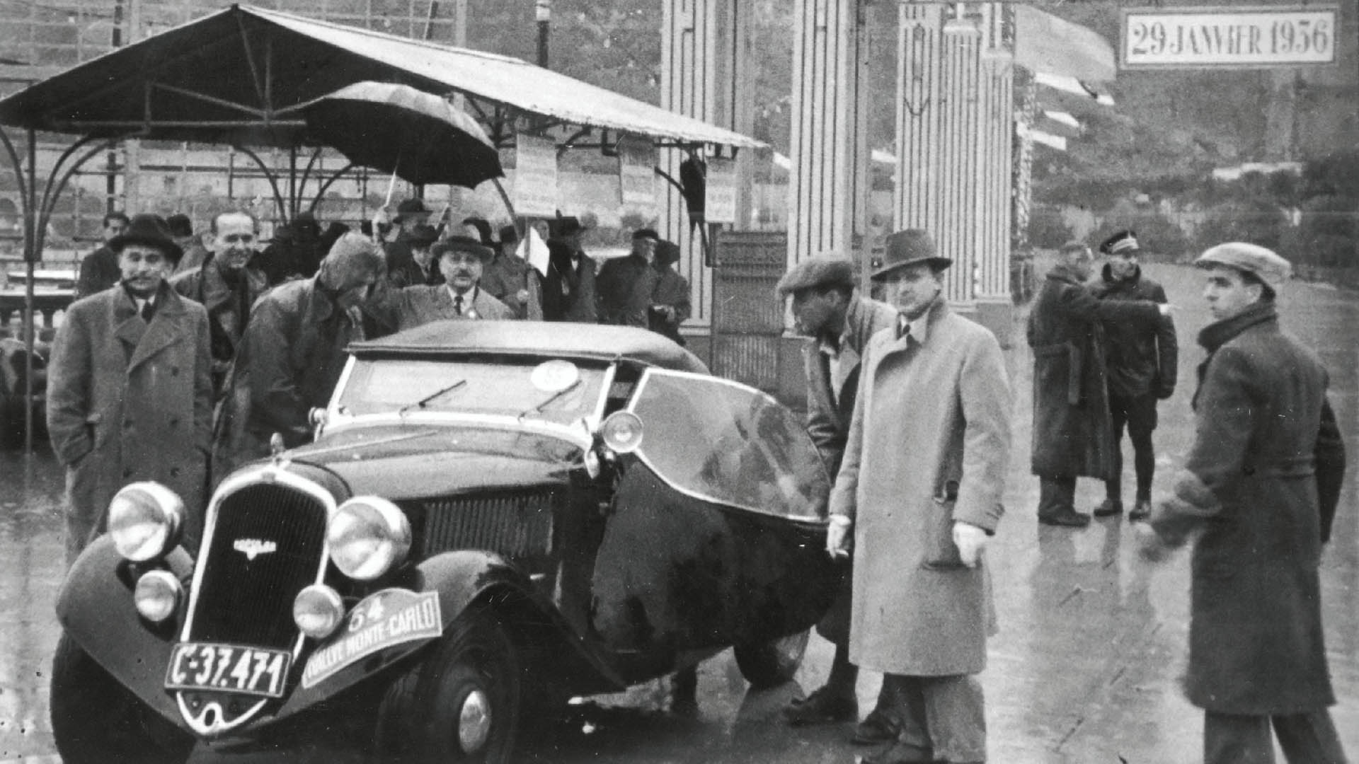 Pohl–Hausmann crew at the 1936 Rally Monte Carlo