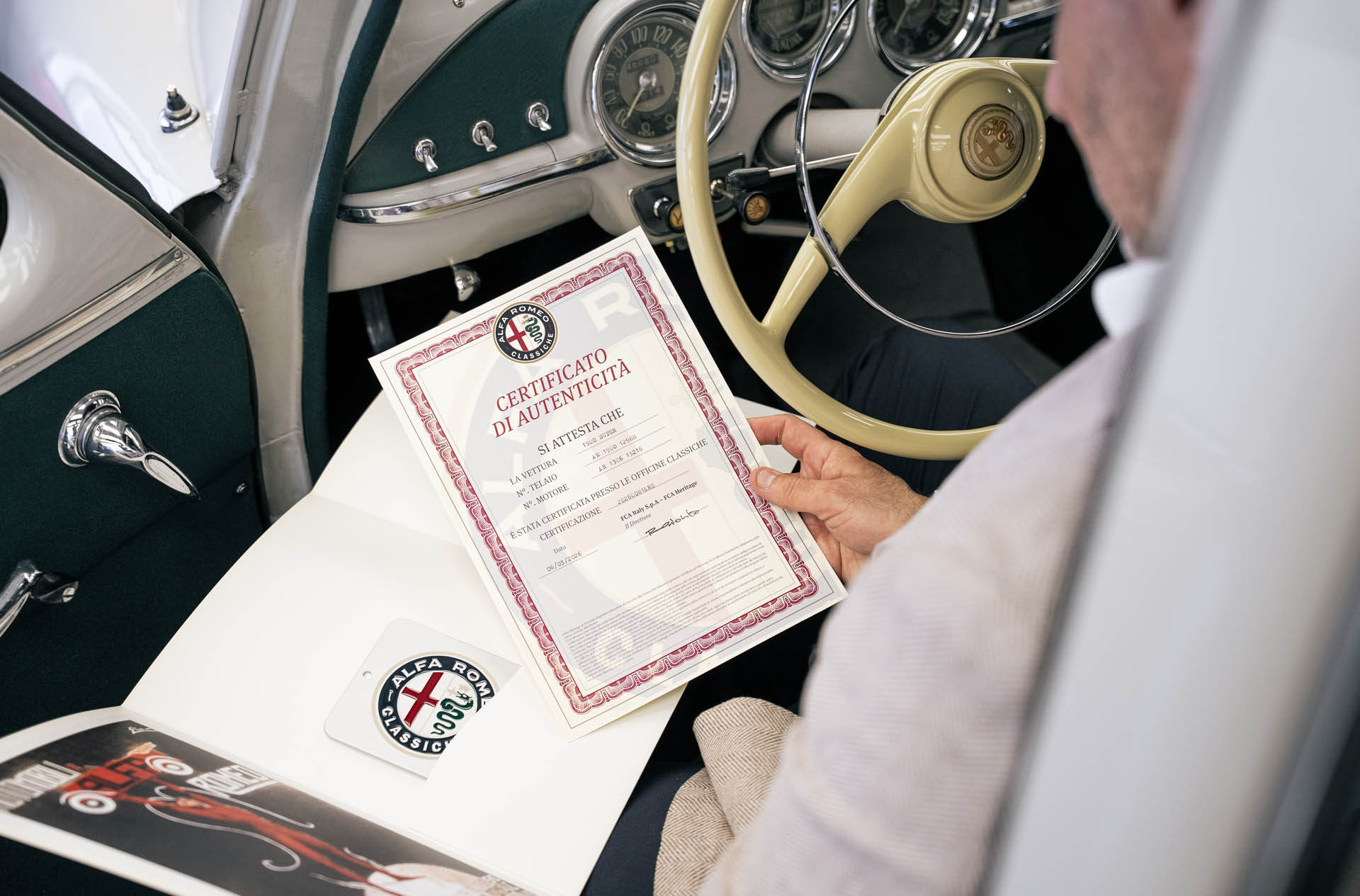 Certification of Authenticity at Museo Storico Alfa Romeo Certification of Authenticity at Museo Storico Alfa Romeo