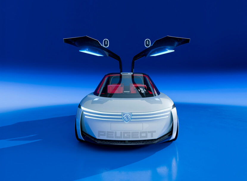 Peugeot Polygon Concept φωτογραφία στο studio με ανοιχτές πόρτες