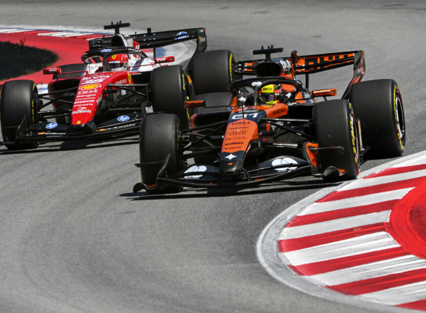F1 Oscar Piastri (McLaren) & Charles Leclerc (Ferrari) 2026 Barcelona GP