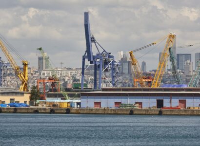 cranes at comercial seaport bosphorus strait in i 2026 03 18 04 23 15 utc