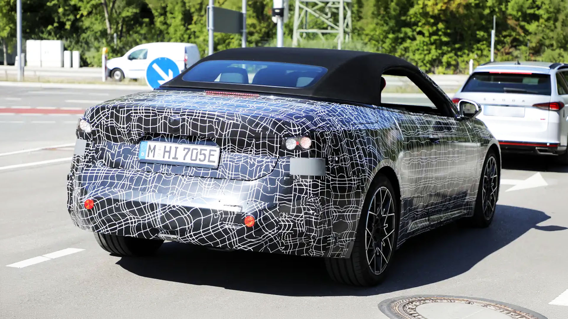 BMW i4 Cabriolet spy shots rear BMW i4 Cabriolet spy shots rear