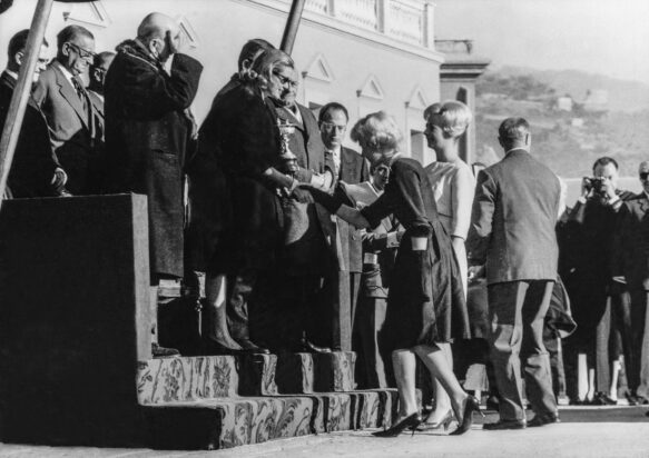 Ewy Rosqvist (centre) and Ursula Wirth (right) Coupe des Dames 32nd Monte Carlo Rally 1963