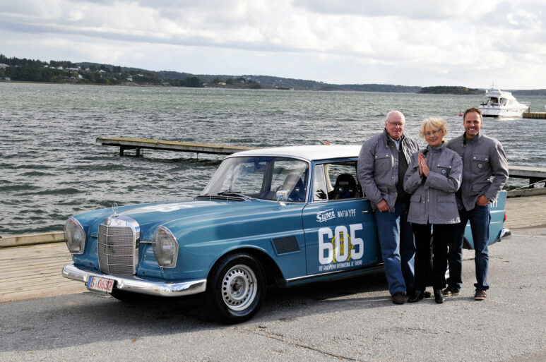 Ewy Rosqvist with Björn Waldegård (left) and Marcel Tiemann