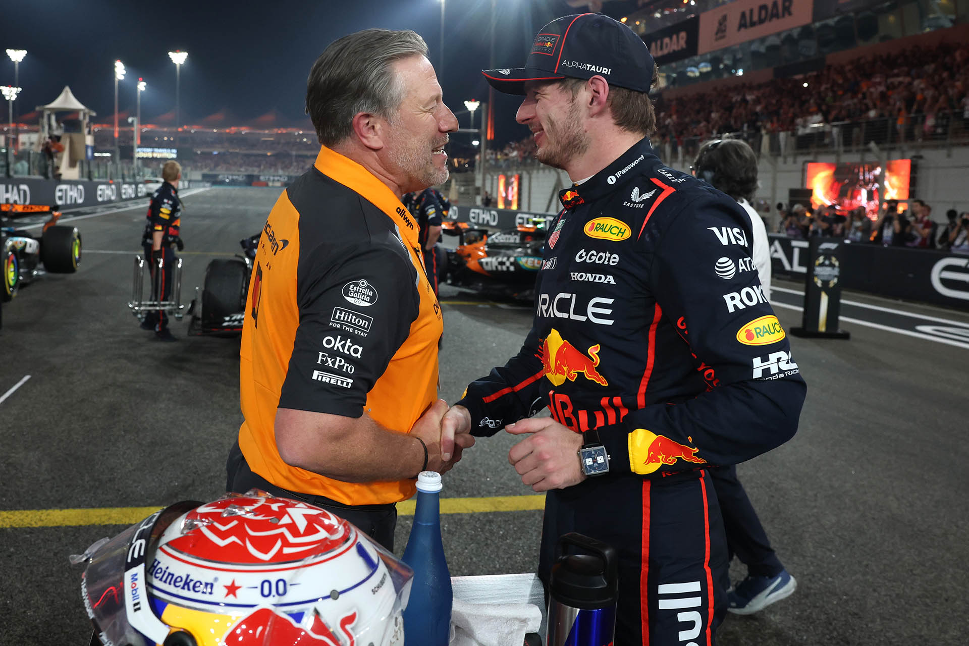 F1 Zak Brown & Max Verstappen