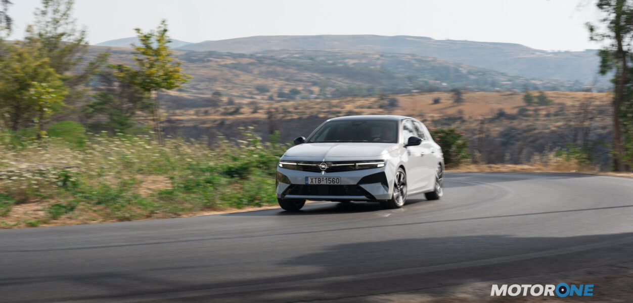 Opel Astra Hybrid white test drive 1