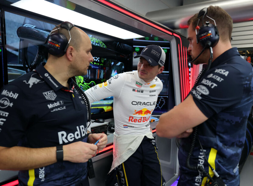 F1 Gianpiero Lambiase, Max Verstappen & Tom Hart (Red Bull)