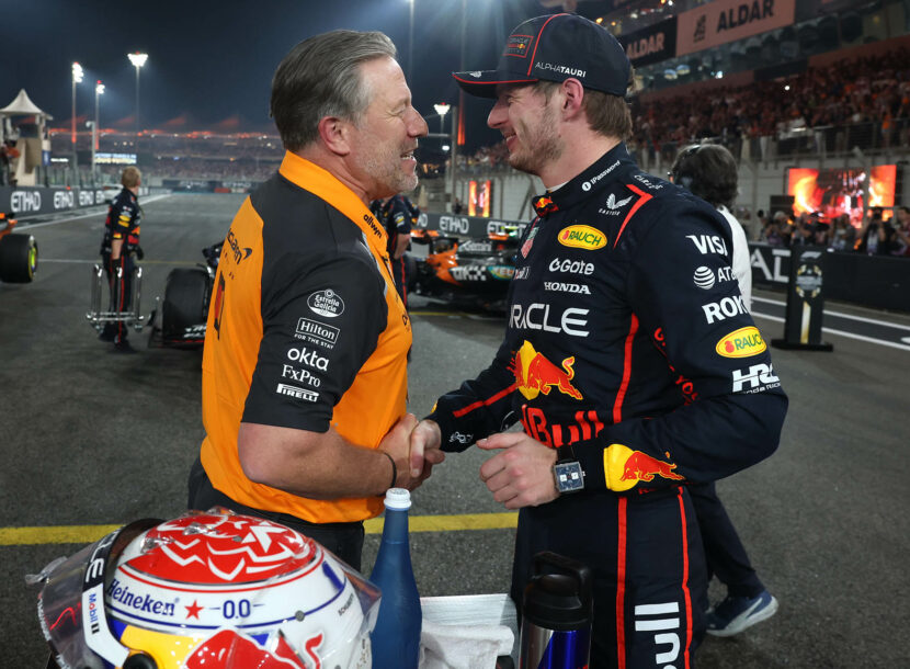 F1 Zak Brown & Max Verstappen
