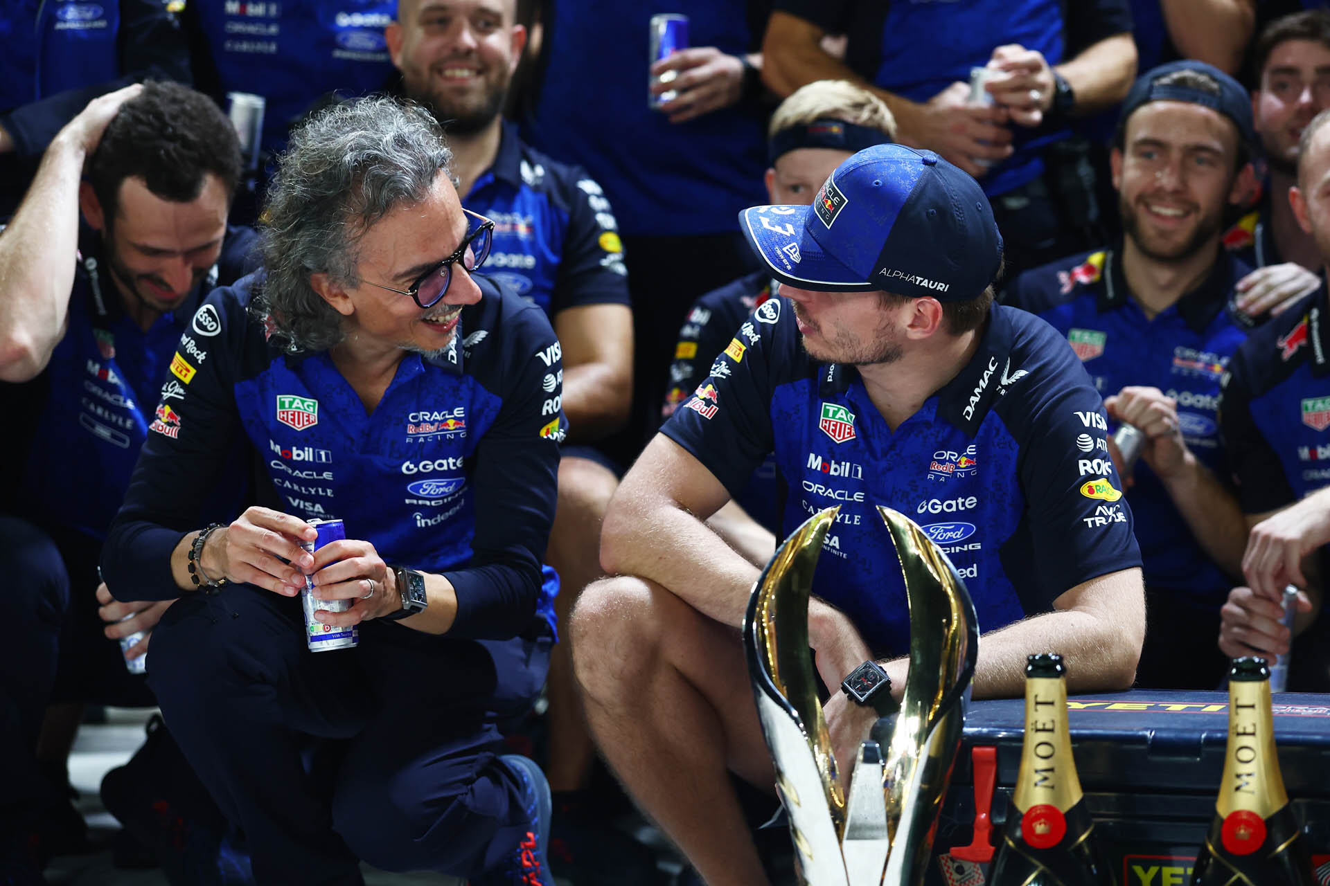 F1 Laurent Mekies & Max Verstappen (Red Bull) F1 Laurent Mekies & Max Verstappen (Red Bull)