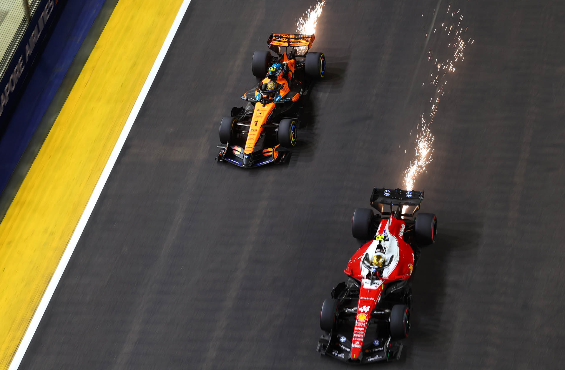 F1 Lewis Hamilton (Ferrari) & Lando Norris (McLaren) 2026 Singapore GP F1 Lewis Hamilton (Ferrari) & Lando Norris (McLaren) 2026 Singapore GP