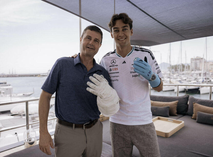 Reid Wiseman & George Russell Mercedes F1 Team