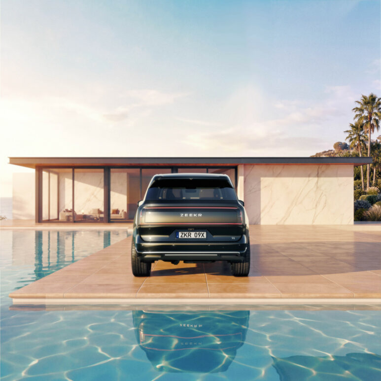 Zeekr 9X Rear Shot Villa